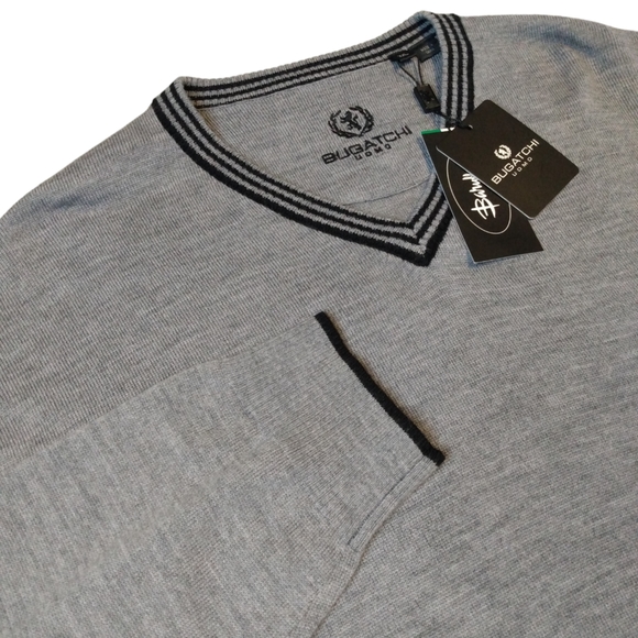 Bugatchi Merino Wool Solid‎ Crew Neck Sweater Size XXL/NWT - Picture 1 of 7